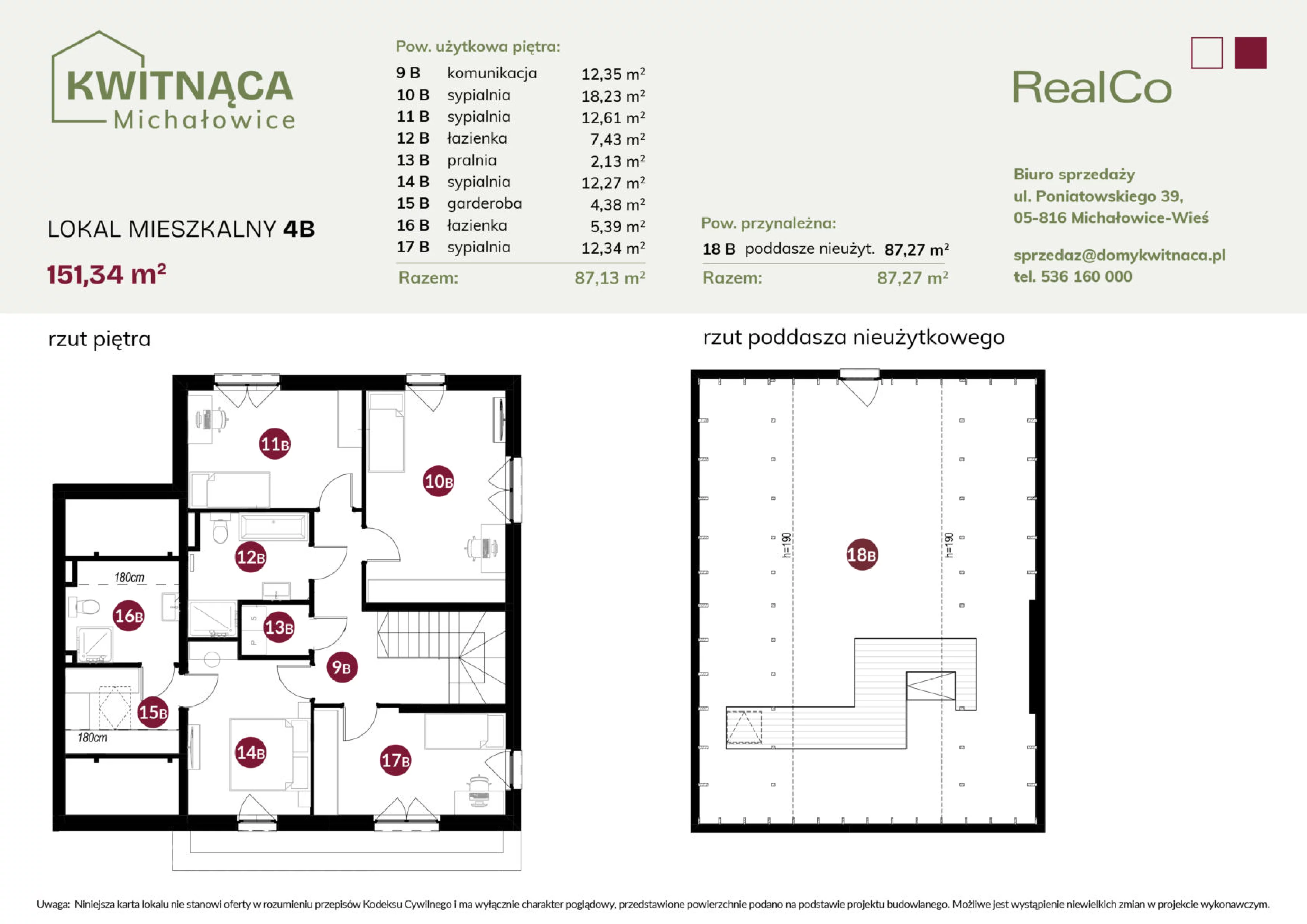 5 pokoi, apartament 151,34 m², parter, oferta nr 4B, Michałowice Kwitnąca, Michałowice-Wieś, ul. Kwitnąca