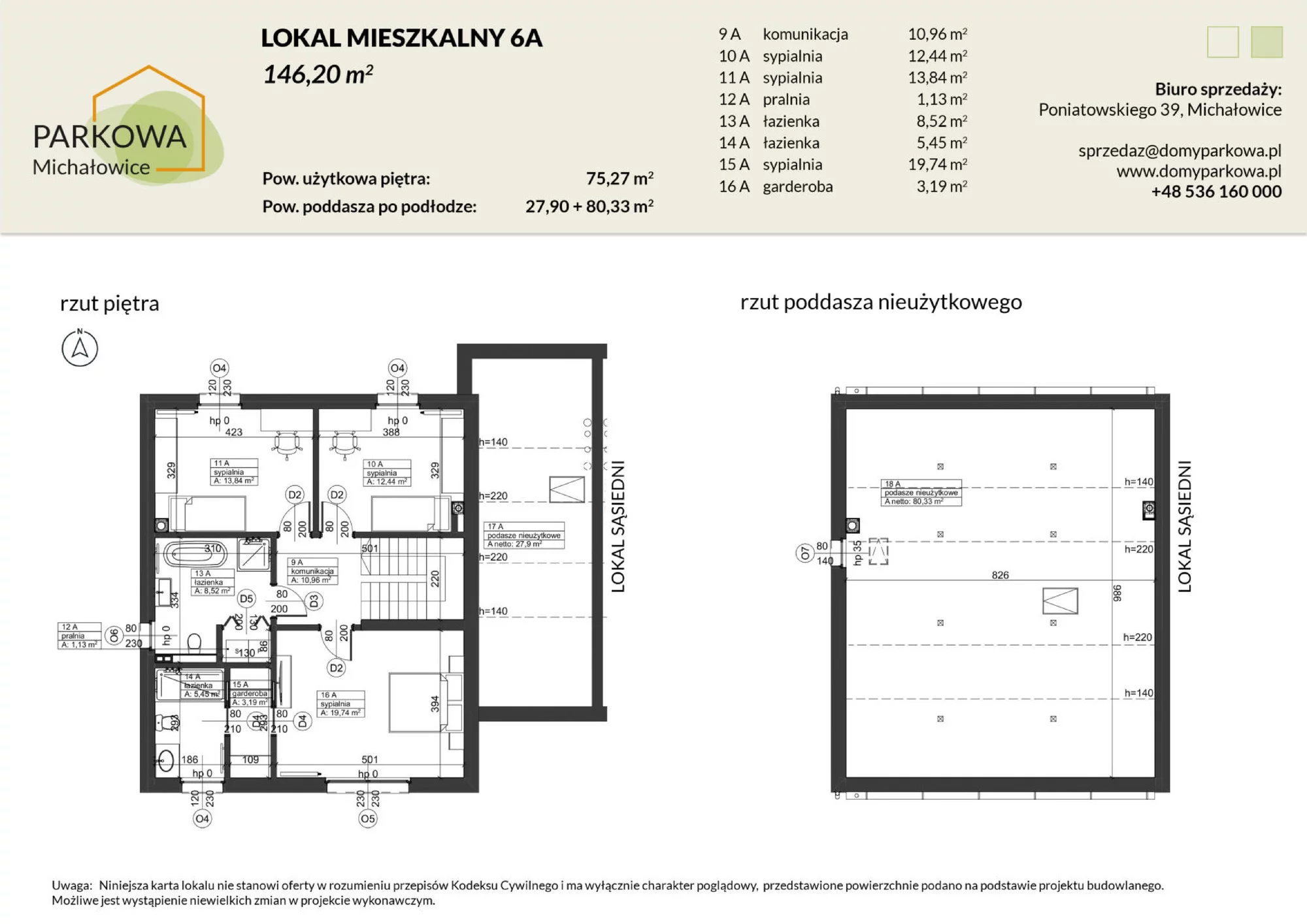 Dom 146,20 m², oferta nr 6A, Michałowice Parkowa, Michałowice-Wieś, ul. Poniatowskiego 39