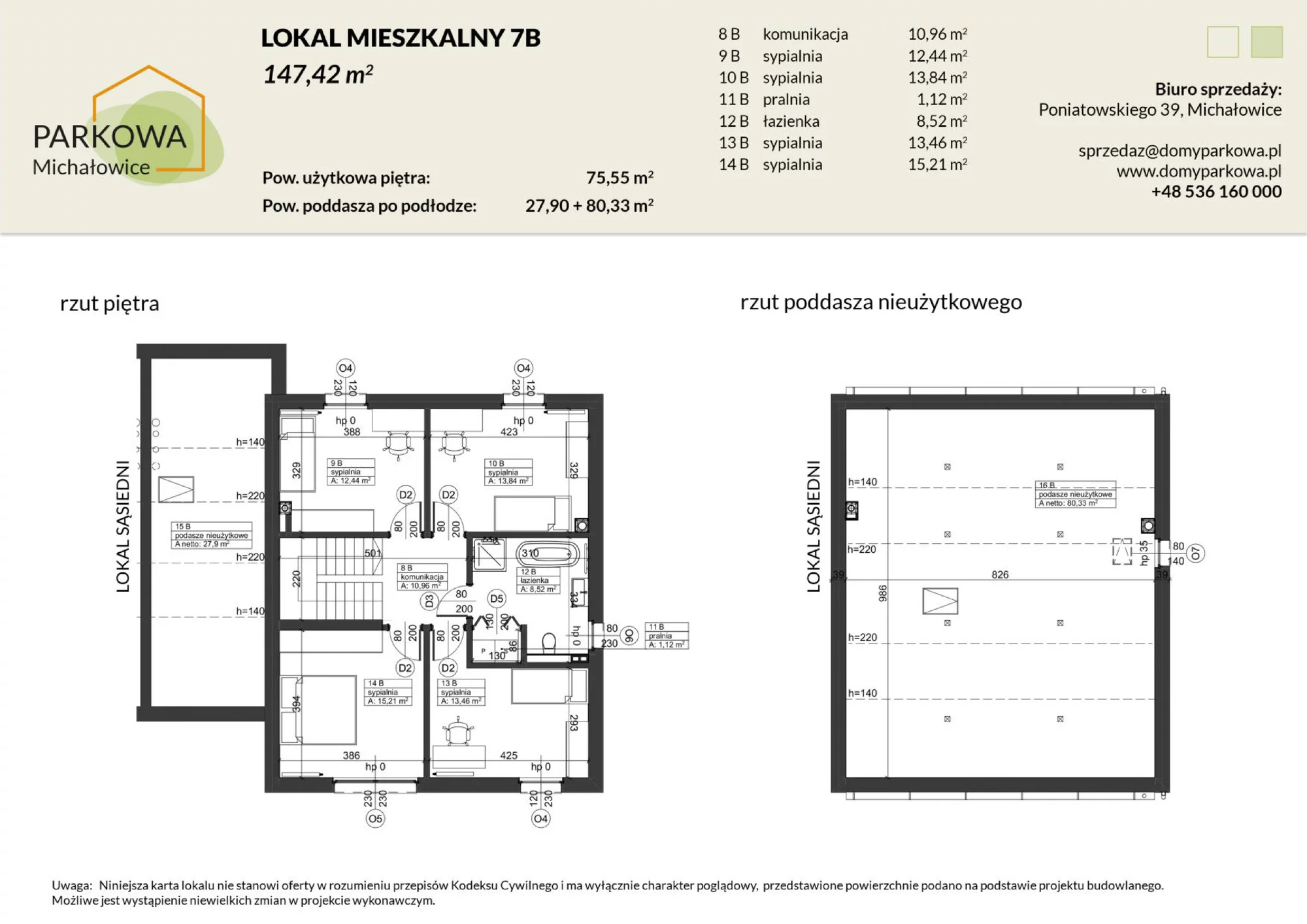 Dom 147,42 m², oferta nr 7B, Michałowice Parkowa, Michałowice-Wieś, ul. Poniatowskiego 39