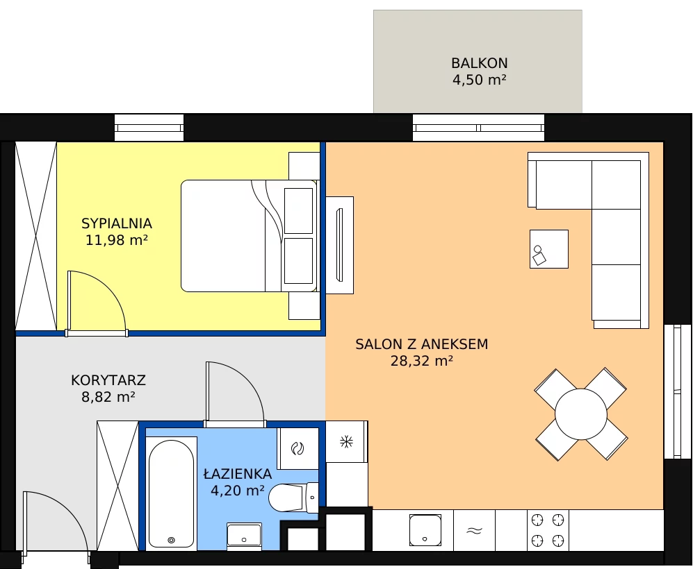 Zalety mieszkania 53.32 m², 06.C.48