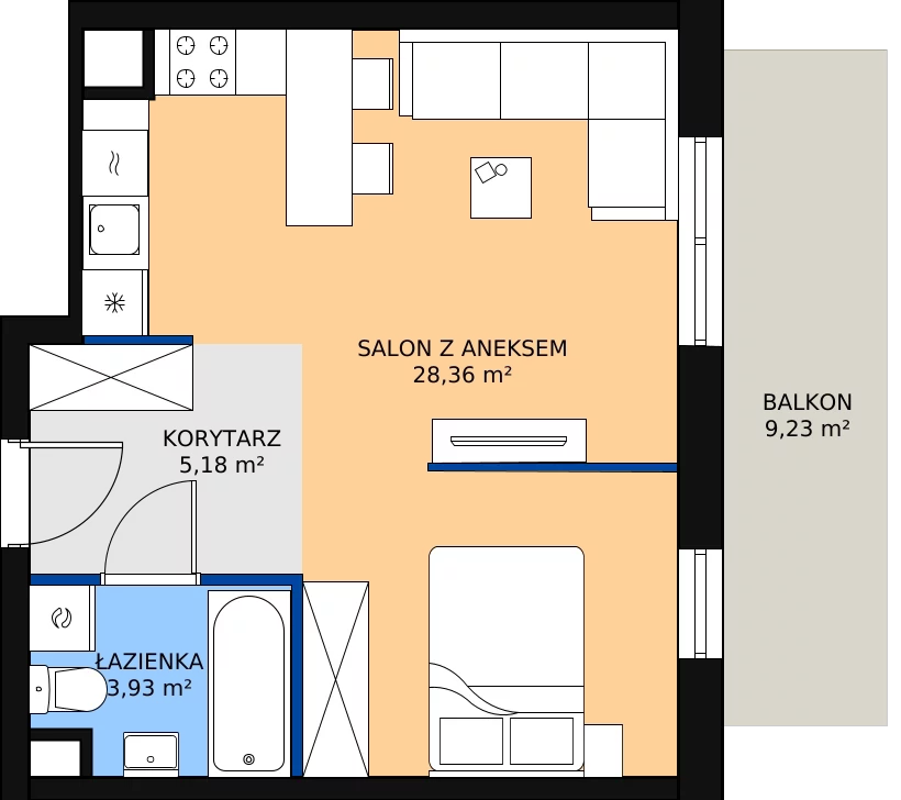 Zalety mieszkania 37.47 m², 06.D.31