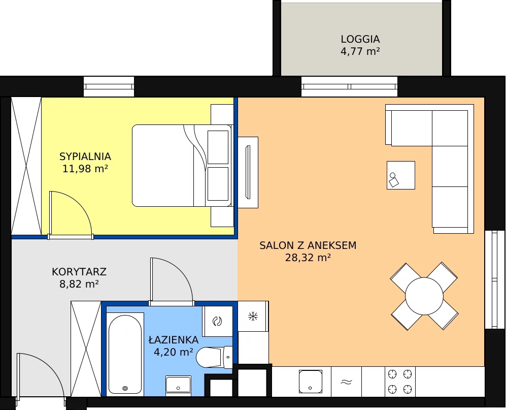 Zalety mieszkania 53.32 m², 09.C.69
