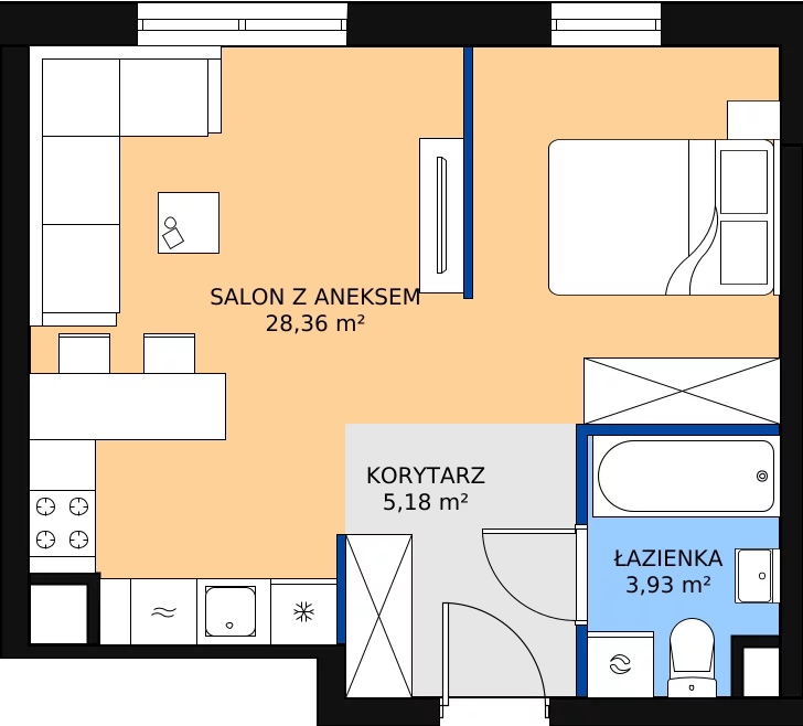Zalety mieszkania 37.47 m², 09.D.49