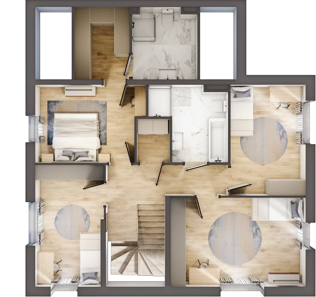 Dom 151,34 m², oferta nr 3B, Michałowice Kwitnąca, Michałowice-Wieś, ul. Kwitnąca