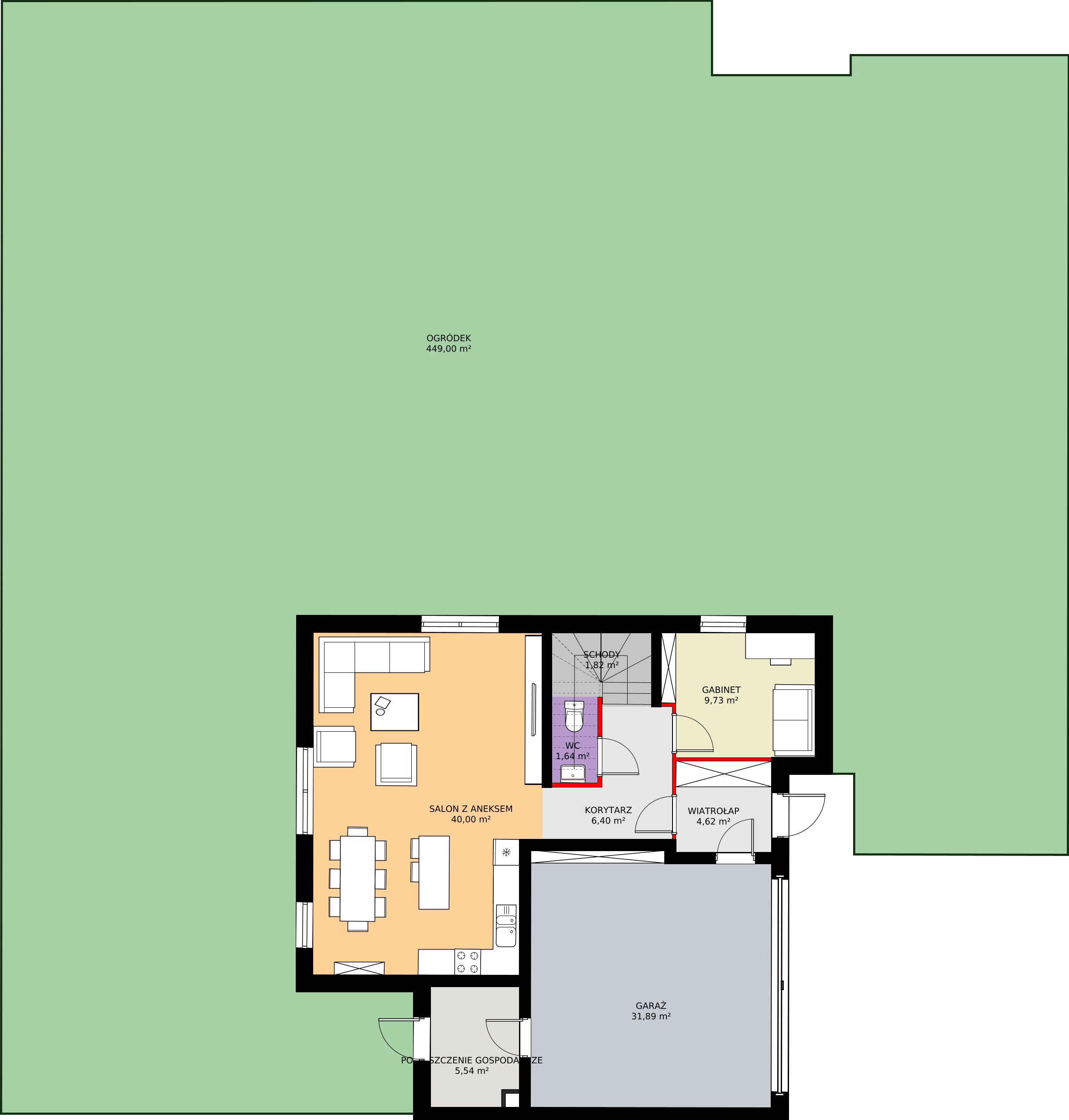 Zalety domu 151.34 m², 7B