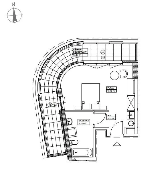 Apartament na sprzedaż, 28,82 m², 1 pokój, piętro 14, oferta nr 697523