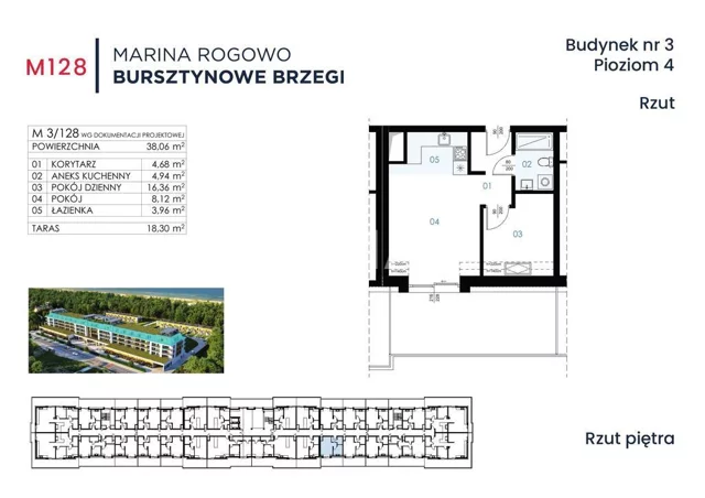 Apartament na sprzedaż, 38,06 m², 2 pokoje, piętro 4, oferta nr 245/13467/OMS