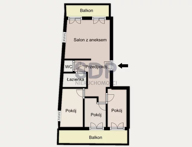 Apartament na sprzedaż 73,35 m², piętro 6, oferta nr 33110