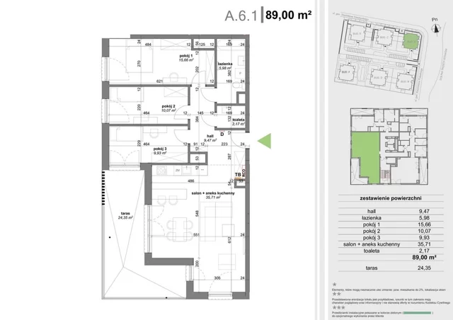 Apartament na sprzedaż, 89,00 m², 4 pokoje, piętro 6, oferta nr 110294/78/OMS