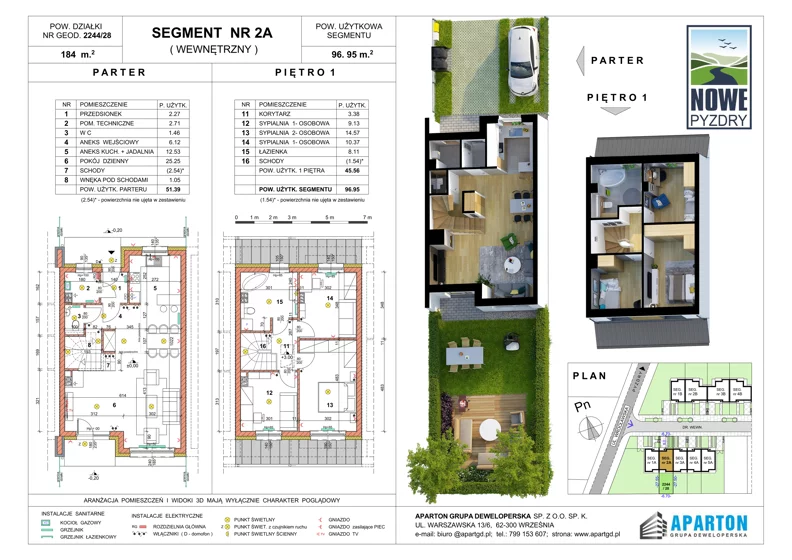 Dom 96,95 m², oferta nr 2A, Nowe Pyzdry, Pyzdry, ul. Wrocławska
