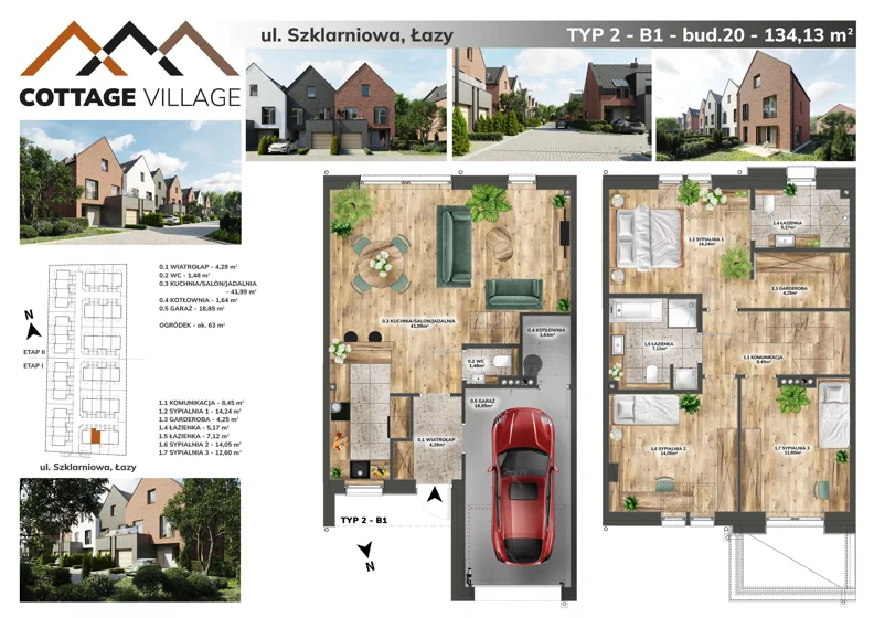 Dom 134,13 m², oferta nr B1B20, Cottage Village, Łazy, ul. Szklarniowa