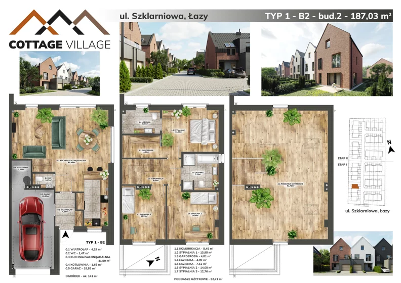 Dom 187,03 m², oferta nr B2B2, Cottage Village, Łazy, ul. Szklarniowa