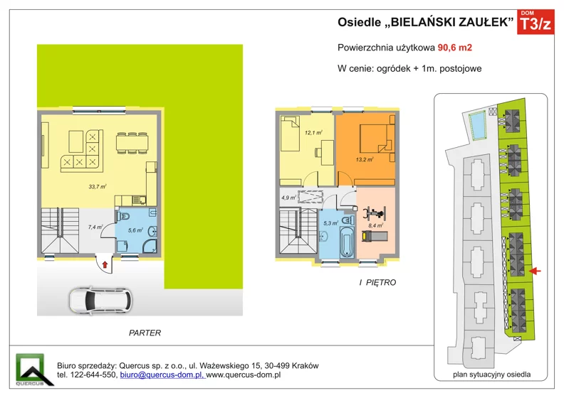 Dom 90,60 m², oferta nr T3/z, Bielański Zaułek - domy, Piekary, Piekary 604