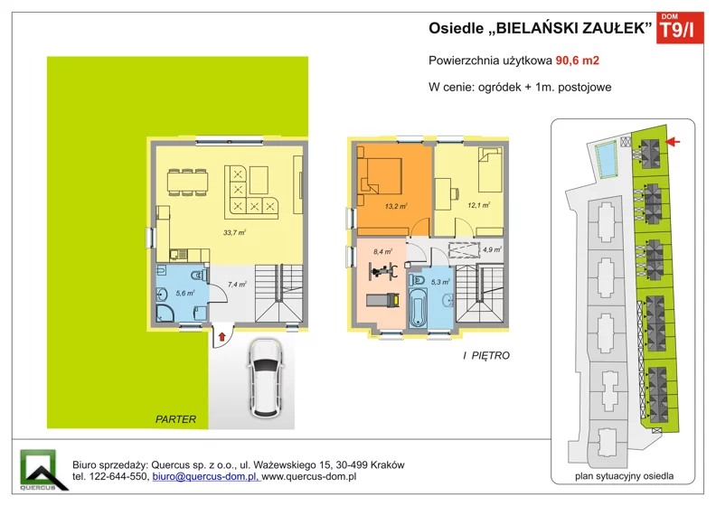 Dom 90,60 m², oferta nr T9/zl, Bielański Zaułek - domy, Piekary, Piekary 604