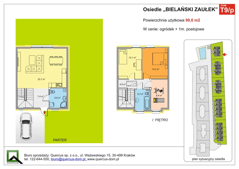 Dom 90,60 m², oferta nr T9/zp, Bielański Zaułek - domy, Piekary, Piekary 604