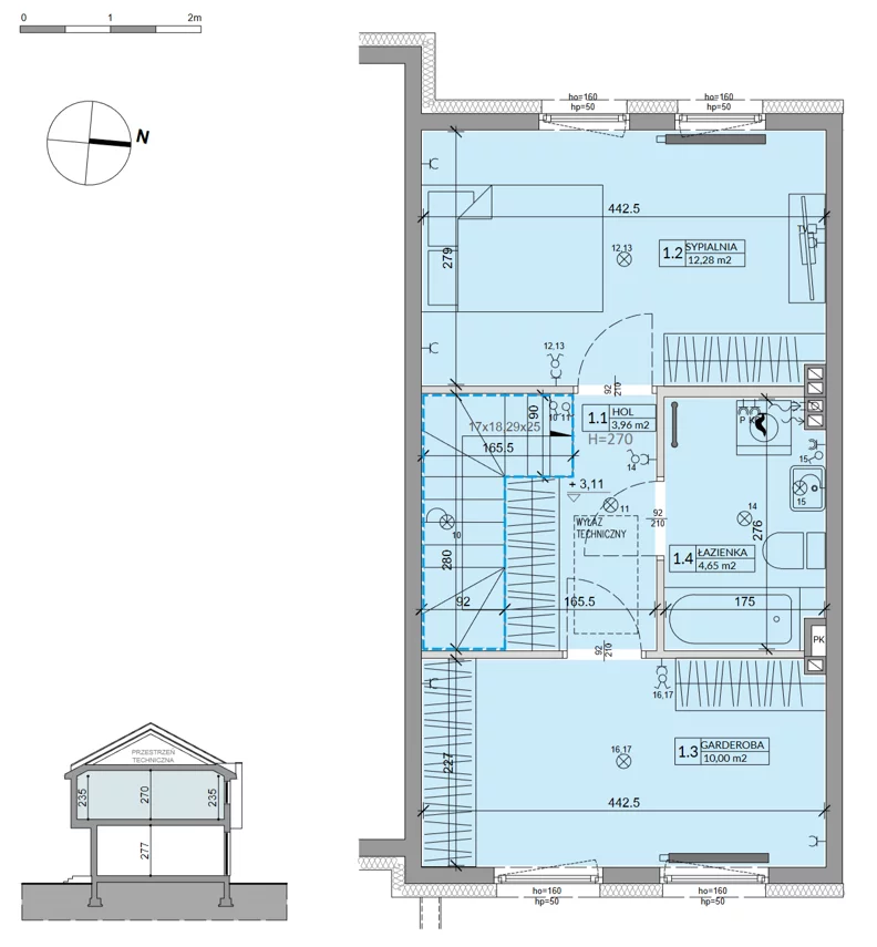 Dom 63,99 m², oferta nr 31A, Ogrody Przyjaciół 5 - etap 3, Warszawa, Białołęka, Szamocin, ul. Cieślewskich