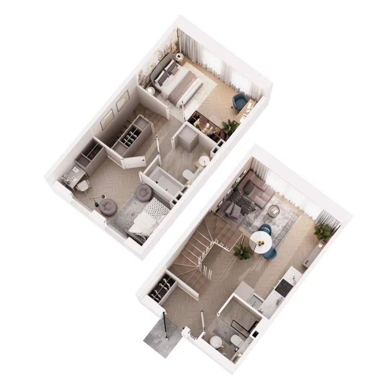 Dom 63,99 m², oferta nr 35A, Ogrody Przyjaciół 5 - etap 3, Warszawa, Białołęka, Szamocin, ul. Cieślewskich