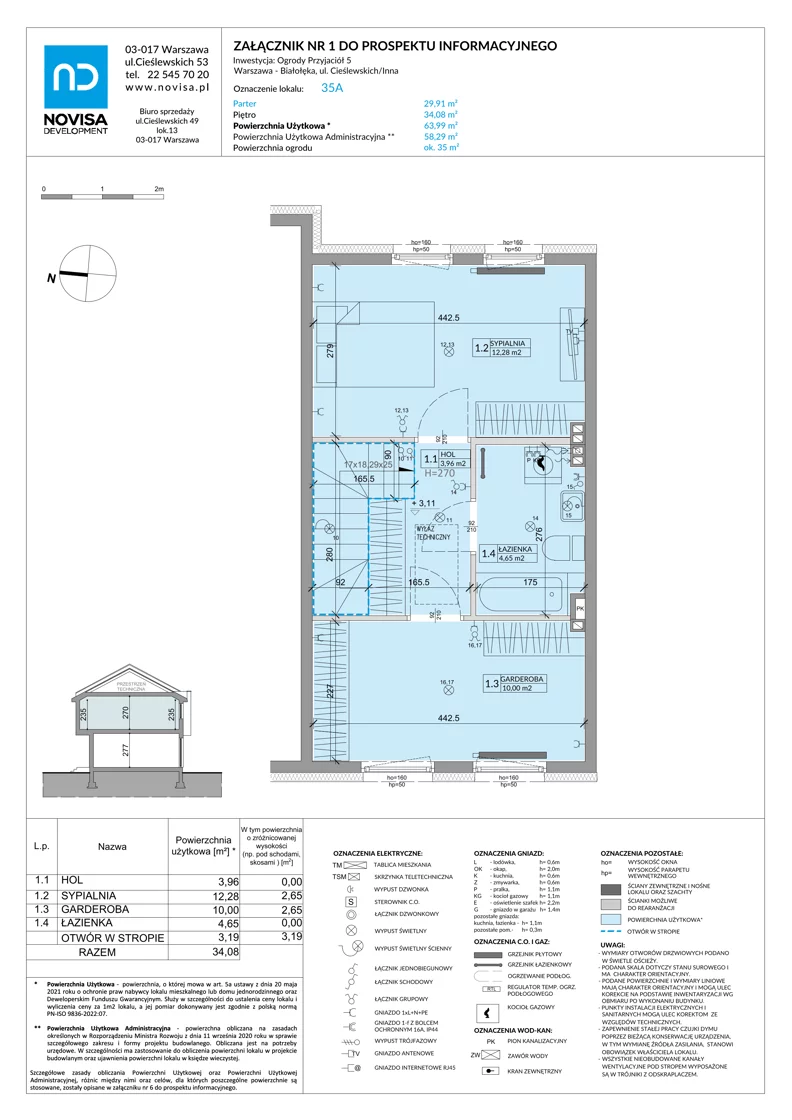Dom 63,99 m², oferta nr 35A, Ogrody Przyjaciół 5 - etap 3, Warszawa, Białołęka, Szamocin, ul. Cieślewskich