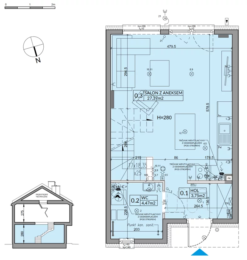 Dom 72,53 m², oferta nr 65B, Nova Magdalenka 7 - etap 7, Słomin, ul. Janczewicka