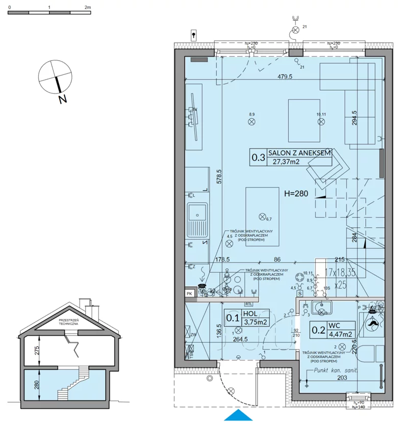 Dom 72,53 m², oferta nr 66A, Nova Magdalenka 7 - etap 7, Słomin, ul. Janczewicka