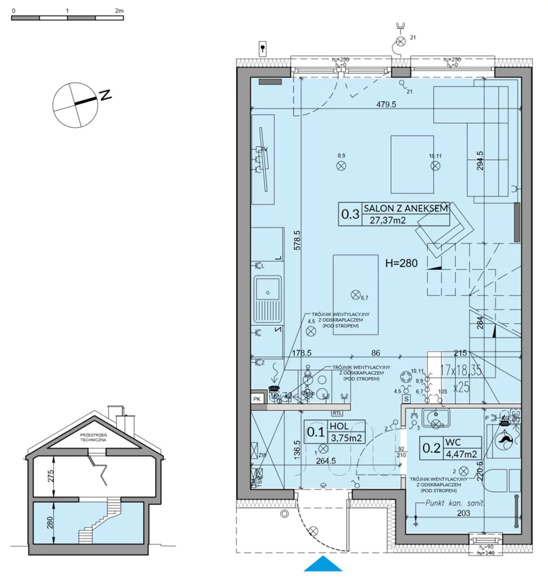 Dom 72,53 m², oferta nr 99A, Nova Magdalenka 7 - etap 8, Słomin, ul. Janczewicka