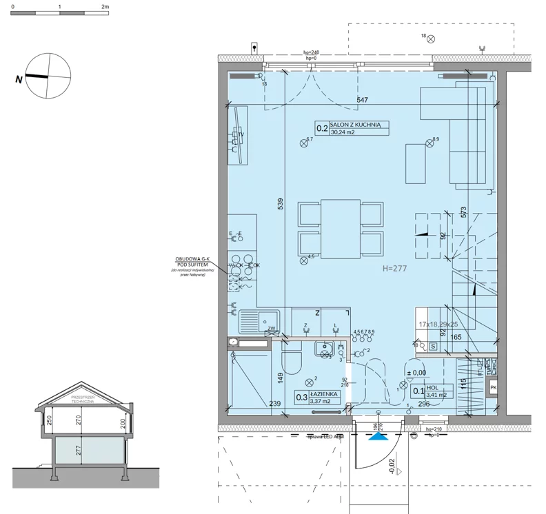 Dom 80,54 m², oferta nr 35B, Ogrody Przyjaciół 5 - etap 3, Warszawa, Białołęka, Szamocin, ul. Cieślewskich