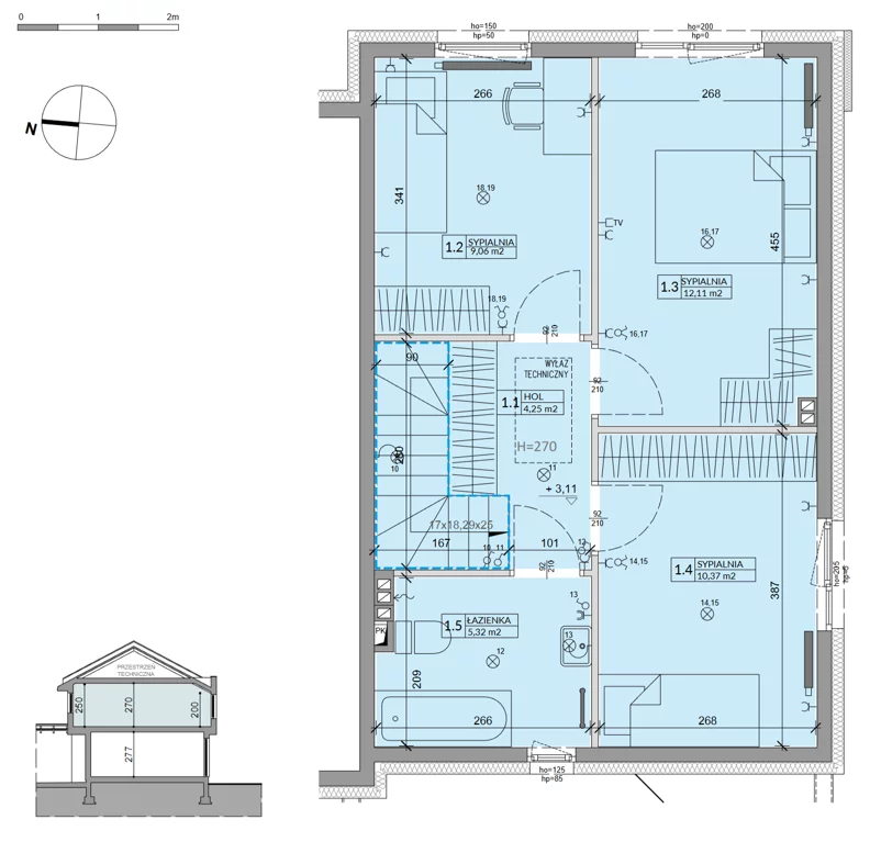 Dom 81,17 m², oferta nr 36B, Ogrody Przyjaciół 5 - etap 3, Warszawa, Białołęka, Szamocin, ul. Cieślewskich