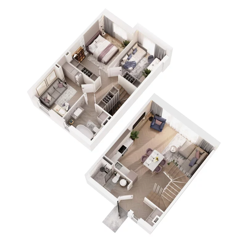 Dom 80,54 m², oferta nr 37B, Ogrody Przyjaciół 5 - etap 4, Warszawa, Białołęka, Szamocin, ul. Inna