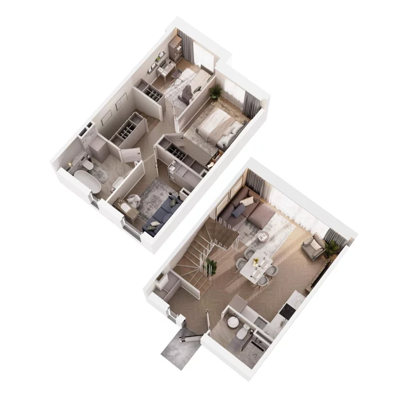 Dom 80,54 m², oferta nr 39B, Ogrody Przyjaciół 5 - etap 4, Warszawa, Białołęka, Szamocin, ul. Inna