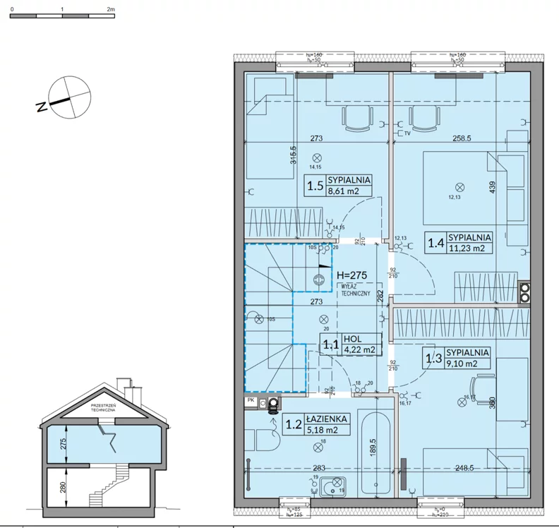 Dom 82,62 m², oferta nr 68A, Nova Magdalenka 7 - etap 8, Słomin, ul. Janczewicka