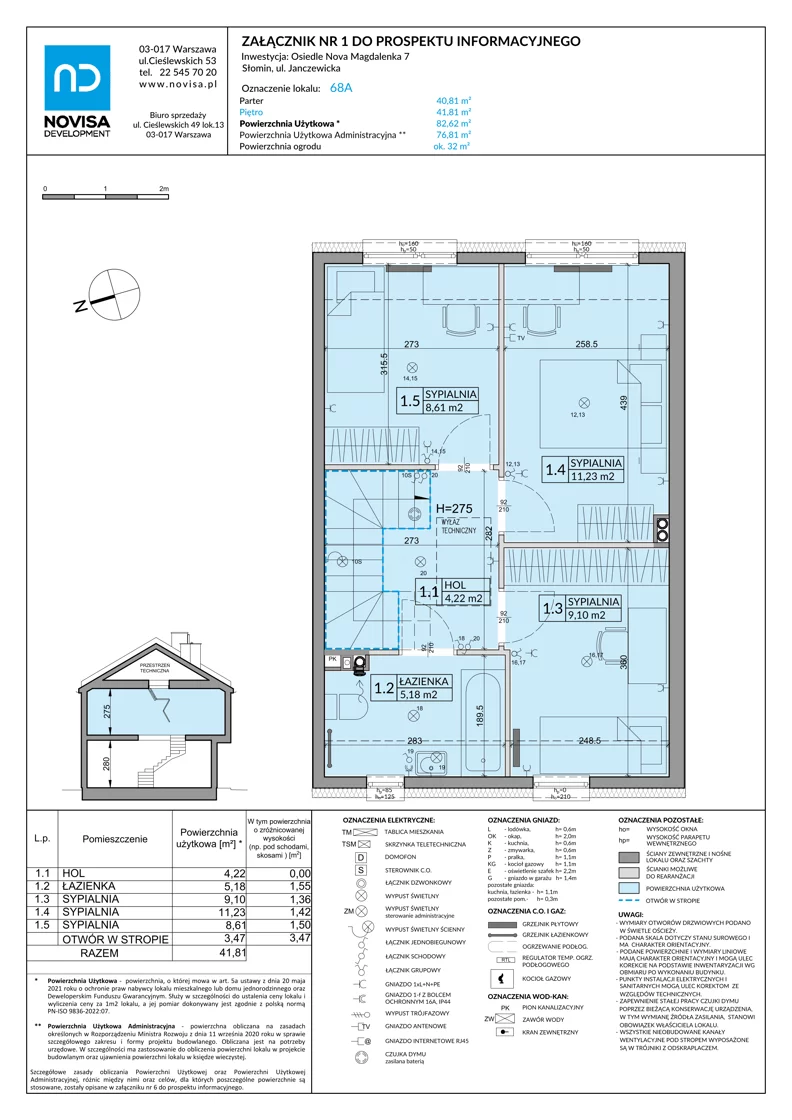 Dom 82,62 m², oferta nr 68A, Nova Magdalenka 7 - etap 8, Słomin, ul. Janczewicka