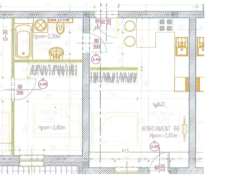1 pokój, apartament inwestycyjny 30,34 m², piętro 3, oferta nr 66, Perła Mórz, Sianożęty, ul. Lotnicza 1