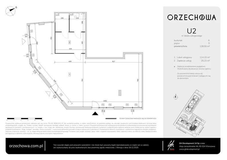 Lokal użytkowy 139,55 m², oferta nr U2, Orzechowa 2 - lokale użytkowe, Warszawa, Włochy, Okęcie, ul. Orzechowa 1