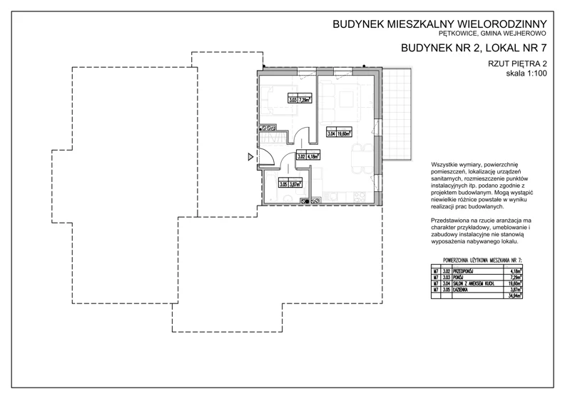 2 pokoje, apartament 35,00 m², piętro 2, oferta nr 2.7, Golf Park Apartamenty, Pętkowice