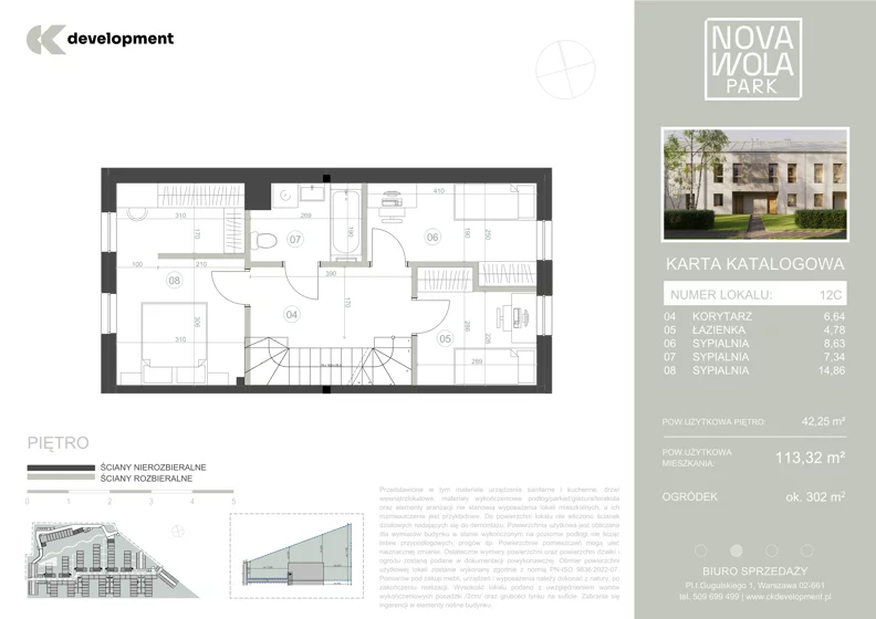 Dom 113,32 m², oferta nr 12C, Nova Wola Park II, Nowa Wola, ul. Przepiórki