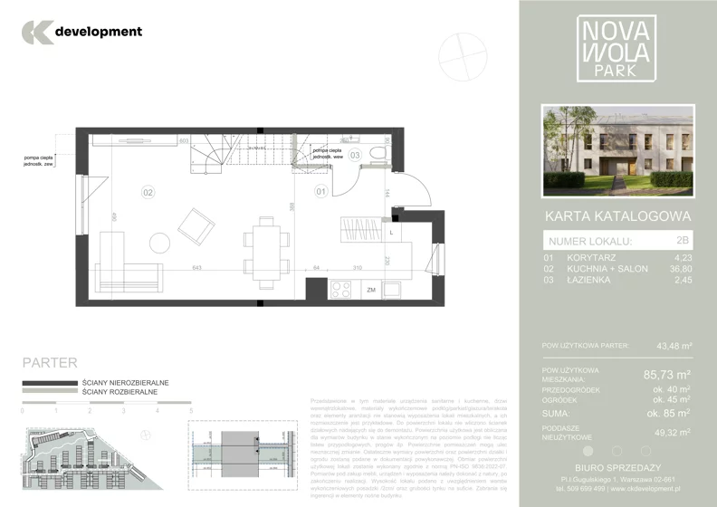 Dom 85,73 m², oferta nr 2B, Nova Wola Park II, Nowa Wola, ul. Przepiórki