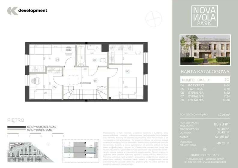 Dom 85,73 m², oferta nr 2C, Nova Wola Park II, Nowa Wola, ul. Przepiórki