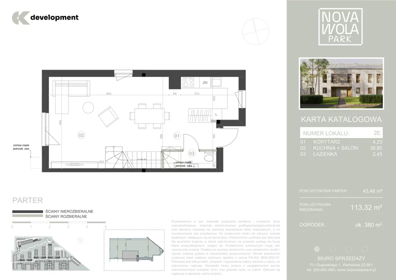 Dom 113,32 m², oferta nr 2E, Nova Wola Park II, Nowa Wola, ul. Przepiórki