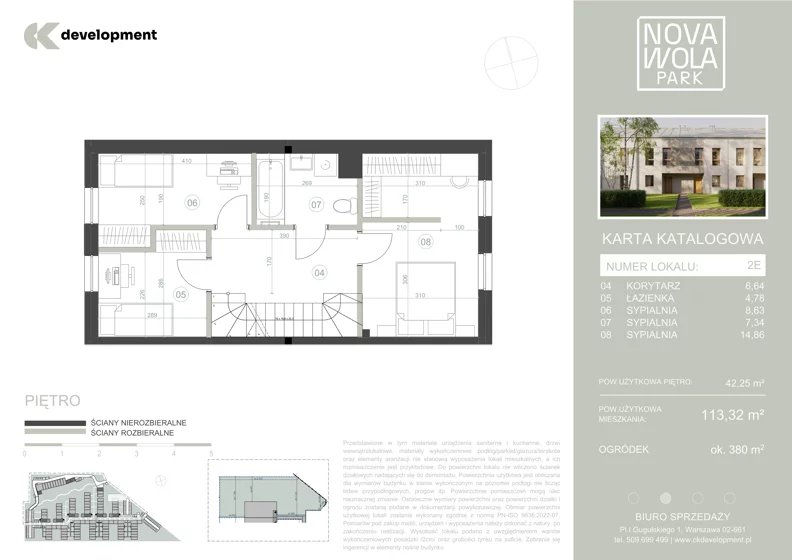 Dom 113,32 m², oferta nr 2E, Nova Wola Park II, Nowa Wola, ul. Przepiórki