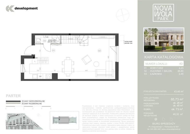 Dom 85,73 m², oferta nr 4D, Nova Wola Park II, Nowa Wola, ul. Przepiórki