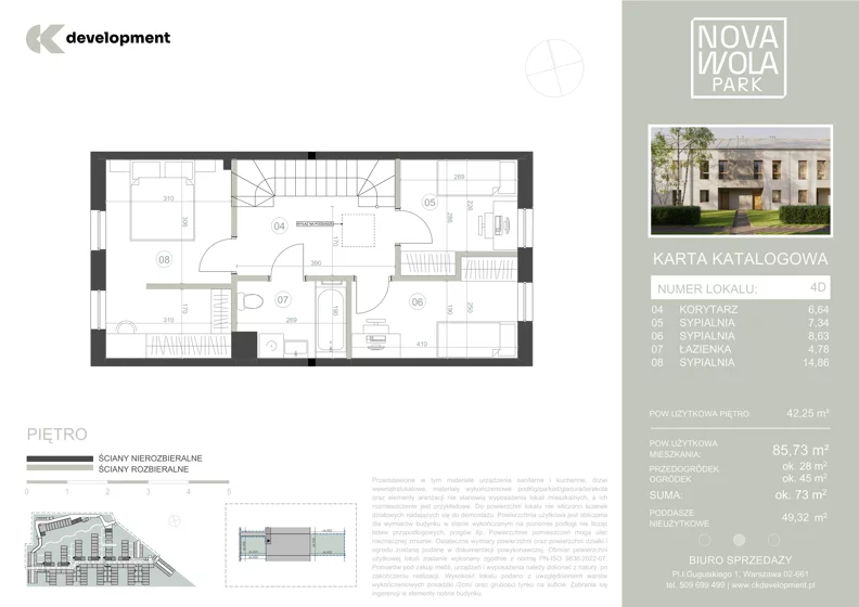 Dom 85,73 m², oferta nr 4D, Nova Wola Park II, Nowa Wola, ul. Przepiórki