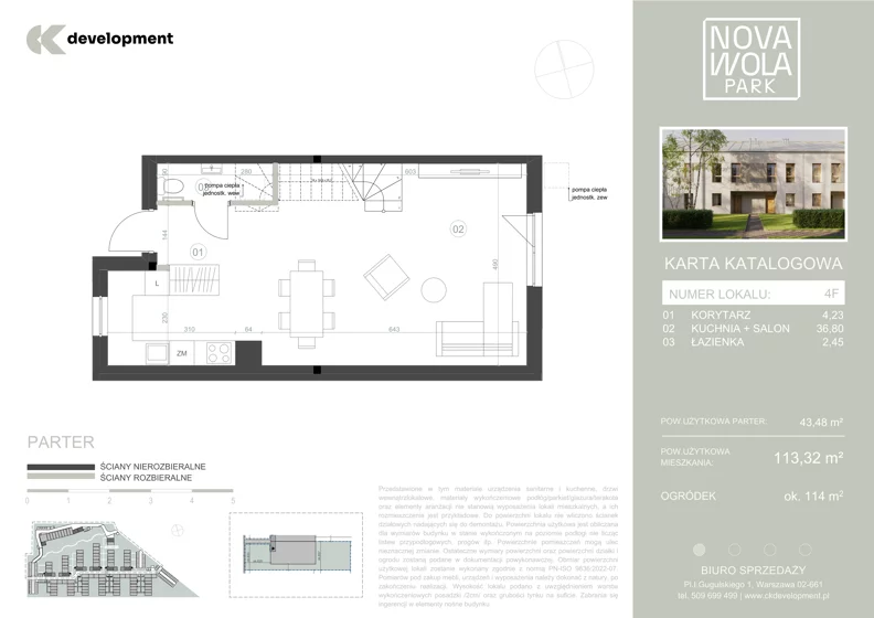 Dom 113,32 m², oferta nr 4F, Nova Wola Park II, Nowa Wola, ul. Przepiórki