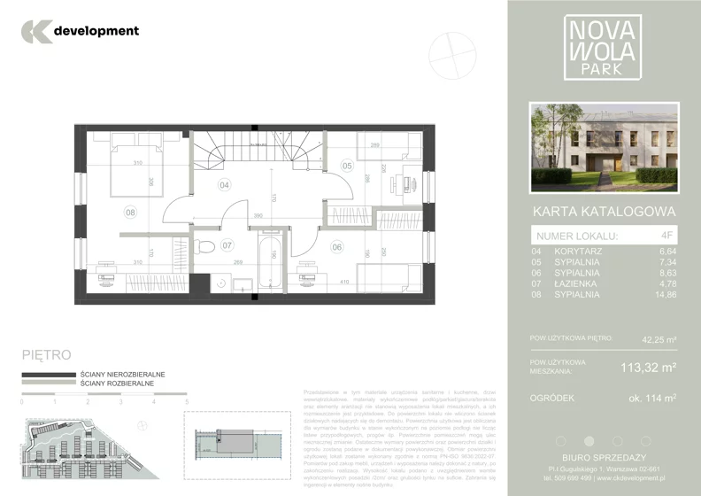 Dom 113,32 m², oferta nr 4F, Nova Wola Park II, Nowa Wola, ul. Przepiórki
