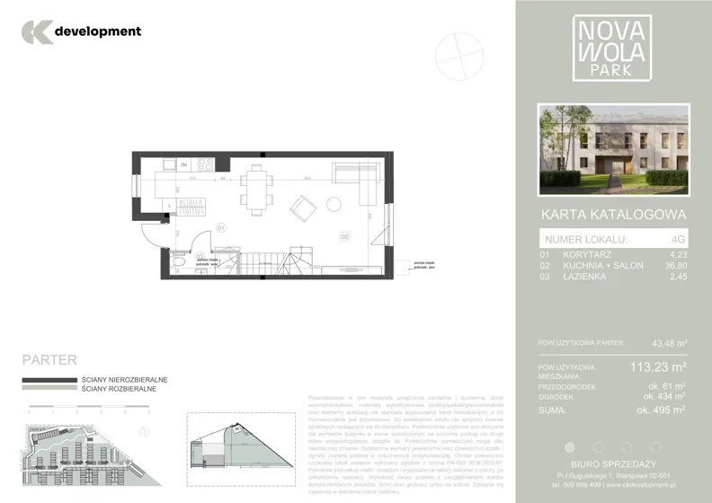Dom 113,23 m², oferta nr 4G, Nova Wola Park II, Nowa Wola, ul. Przepiórki