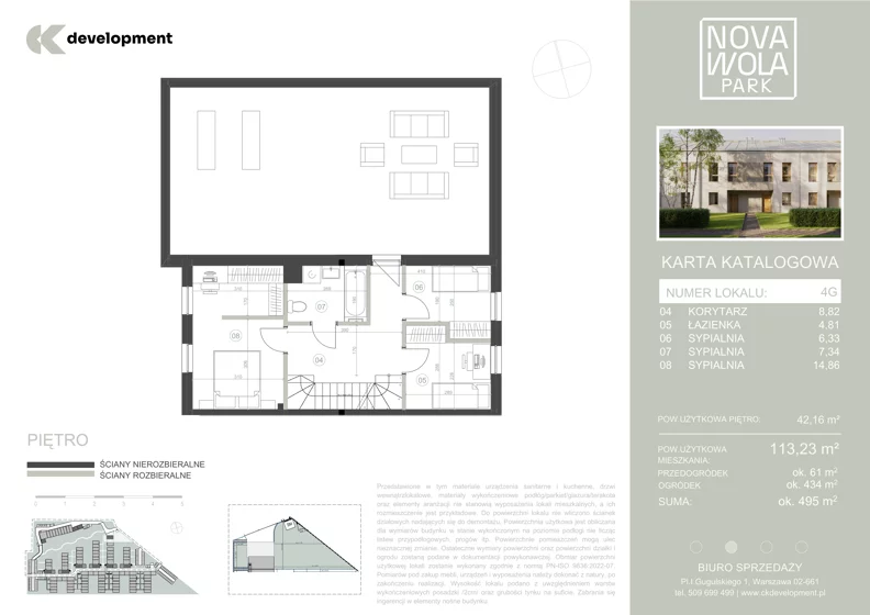 Dom 113,23 m², oferta nr 4G, Nova Wola Park II, Nowa Wola, ul. Przepiórki