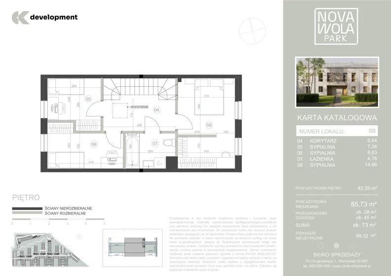 Dom 85,73 m², oferta nr 6B, Nova Wola Park II, Nowa Wola, ul. Przepiórki