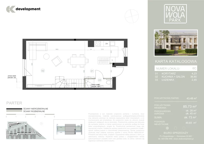 Dom 85,73 m², oferta nr 6C, Nova Wola Park II, Nowa Wola, ul. Przepiórki