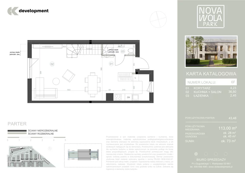 Dom 113,00 m², oferta nr 6F, Nova Wola Park II, Nowa Wola, ul. Przepiórki