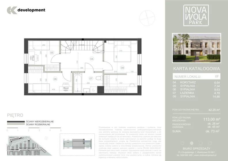 Dom 113,00 m², oferta nr 6F, Nova Wola Park II, Nowa Wola, ul. Przepiórki
