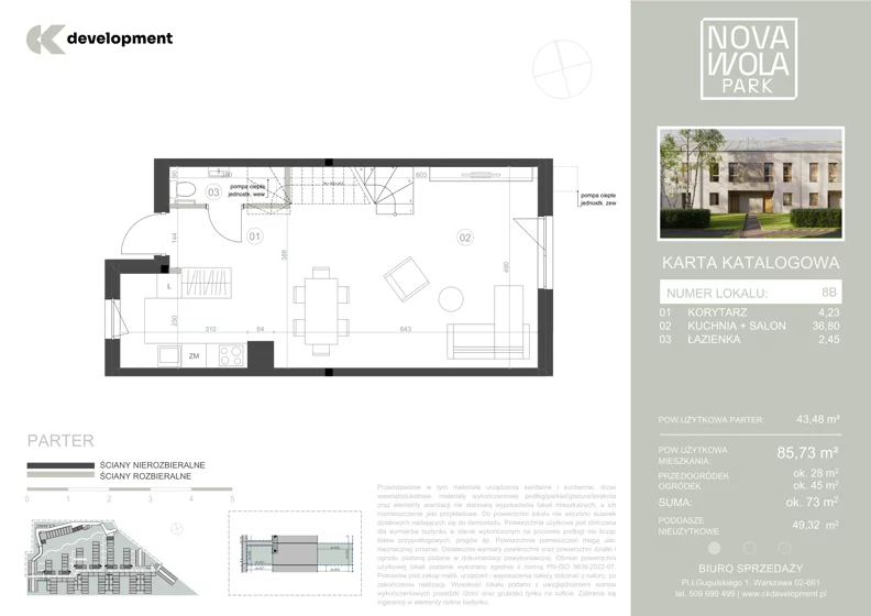 Dom 85,73 m², oferta nr 8B, Nova Wola Park II, Nowa Wola, ul. Przepiórki